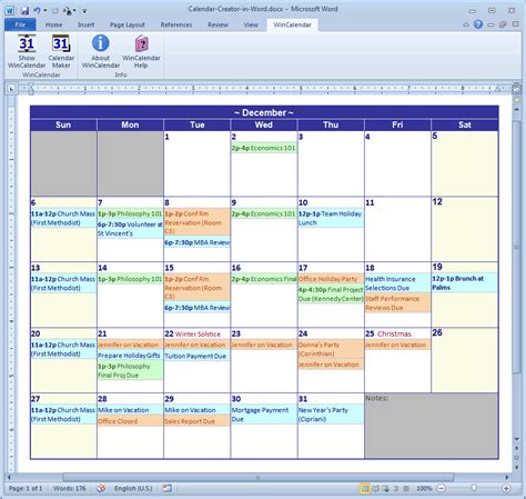 Calendar Maker & Calendar Creator for Word and Excel