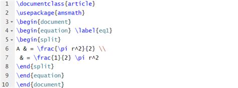 How to Make a Multiline Equation in LaTeX