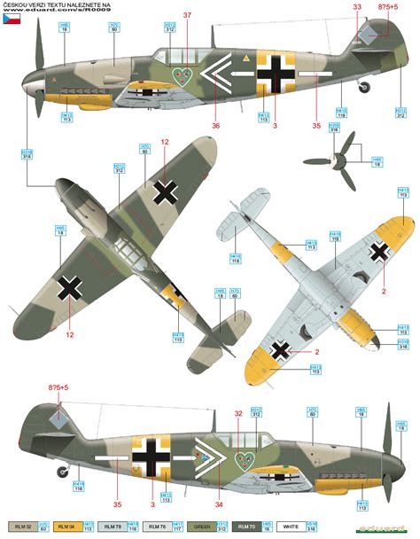 Here is the Messerschmitt Bf 109G-2 JG 54 Camouflage Color Profile ...