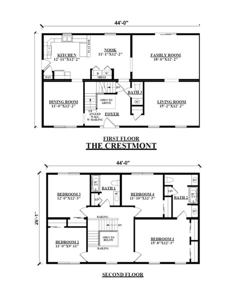 Two Story Modular Floor Plans | Kintner Modular Homes, Inc.