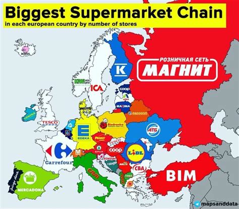 The biggest supermarket chain in each European country : r/europe