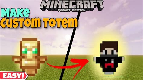 How To Make Custom Totem Of Undying In Minecraft Pe/Java|Custom Totem ...