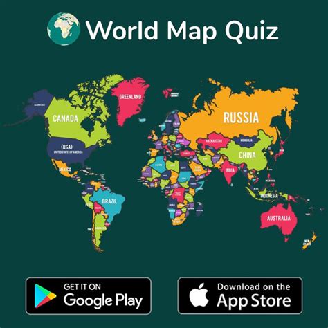 With World Map Quiz app you can enjoy learning locations of all ...