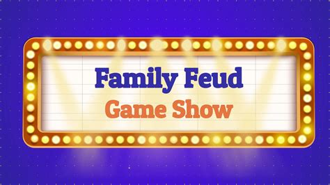 Family Feud Game Show Template – Free Google Slides Template - NEW!