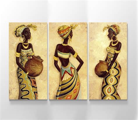 African Wall Art, Black Woman Canvas Print, Ladies Art Print, Black ...