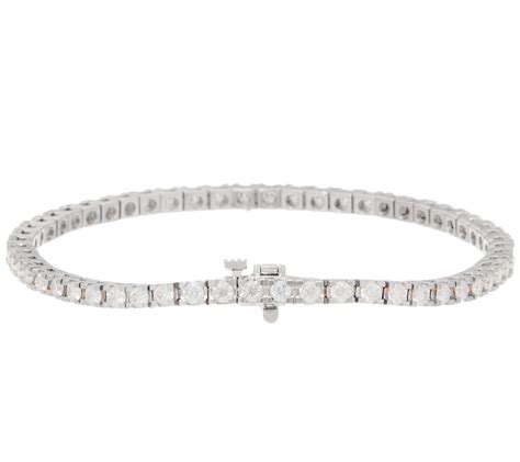 "As Is" Moissanite 8" 3.70 cttw Tennis Bracelet 14K Gold - QVC.com