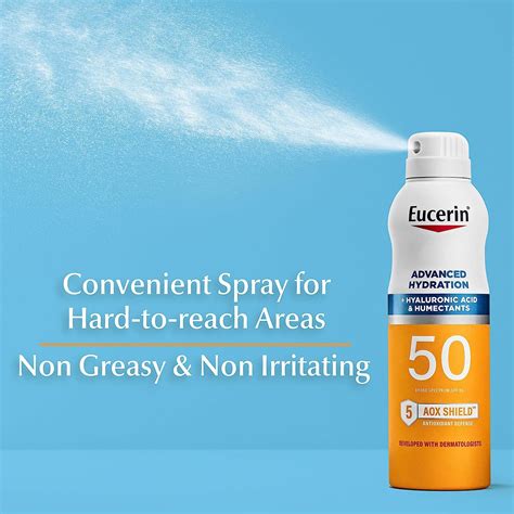 Eucerin Advanced Hydration SPF 50 Sunscreen Spray, 6 Fl Oz - shopstation