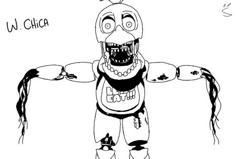 ∆° Withered Chica LineArt °∆ | Five Nights At Freddy's Amino