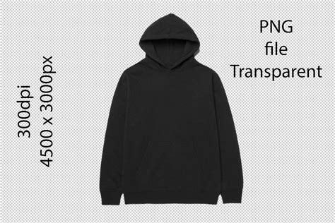 Black Hoodie Mockup PNG | Hoodie Mockup Graphic by VetalStock ...