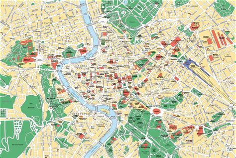 Map of Rome tourist attractions, sightseeing & tourist tour