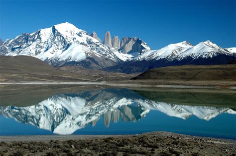 Andes Mountains Lake Reflection landscape in Argentina image - Free ...