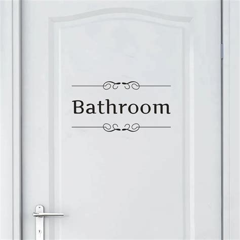 KAKUDER Bathroom home decoration wall stickers bathroom logo stickers ...