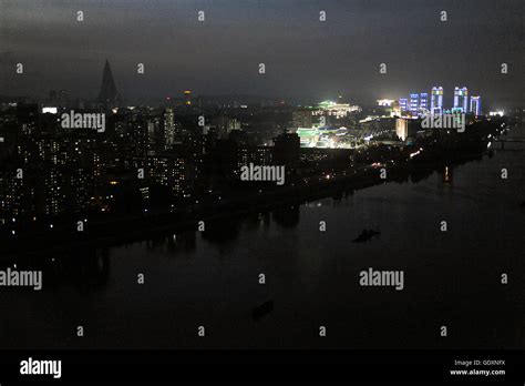 Pyongyang at night Stock Photo - Alamy