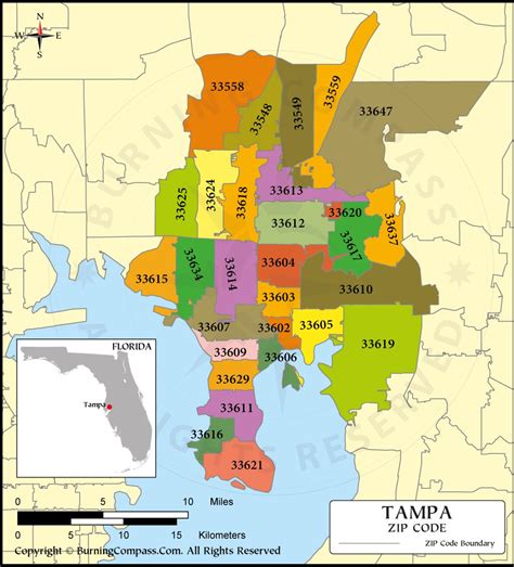 Tampa Zip Code Map