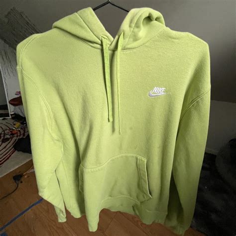 neon green nike hoodie - Depop