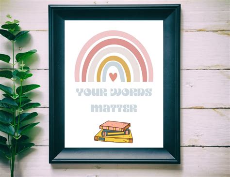 Your Words Matter Digital Poster SLP Decor Speech Therapy - Etsy