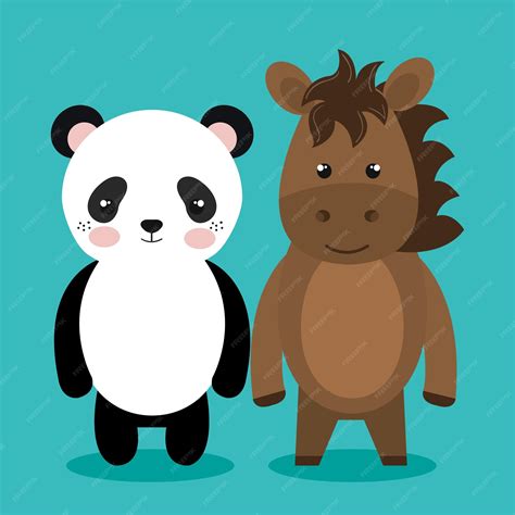 Premium Vector | Cute couple stuffed animals