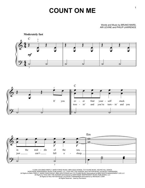 Count On Me | Sheet Music Direct