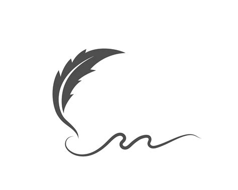 feather logo vector template sign 596562 Vector Art at Vecteezy