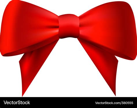 Red bow Royalty Free Vector Image - VectorStock