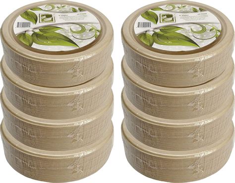 Buy 100% Compostable Disposable Paper Plates Bulk [9" 400 Pack],Bamboo ...