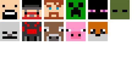 Pixilart - Minecraft Heads by The-Black-Pixel