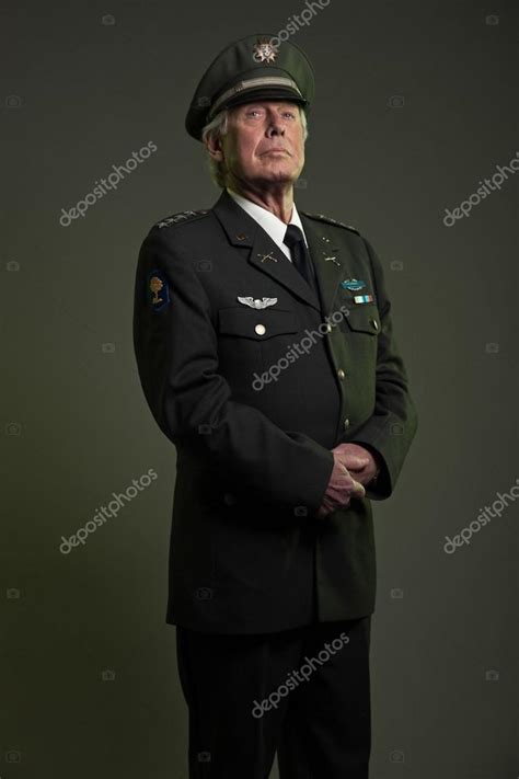 US military general in uniform. Studio portrait. Stock Photo by ...