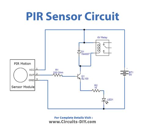 Simple PIR Sensor Circuit SL100