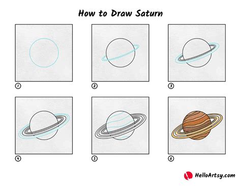 How to Draw Saturn - HelloArtsy