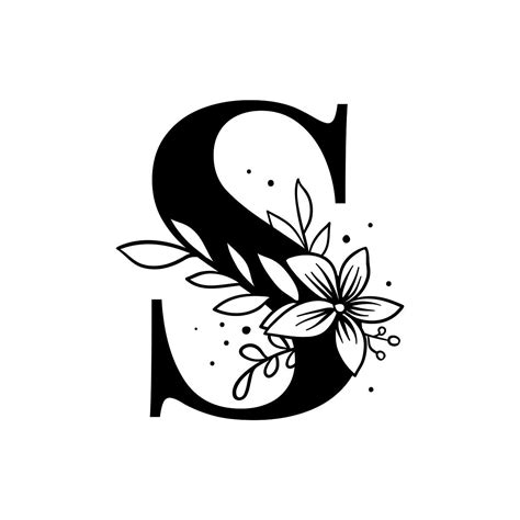 Letter S script psd floral alphabet | free image by rawpixel.com ...