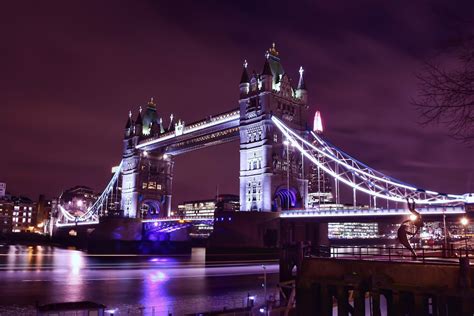 Download United Kingdom London Night Building Bridge Man Made Tower ...