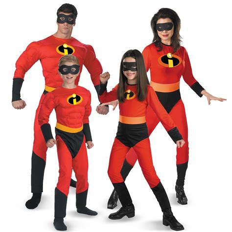 The Incredibles Family Group Halloween Costumes