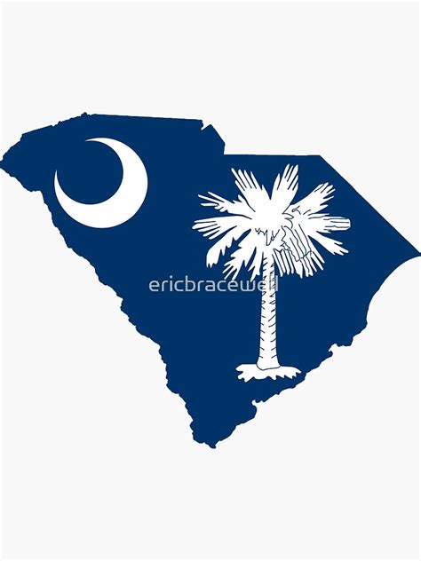 "South Carolina State Flag Logo" Sticker for Sale by ericbracewell ...