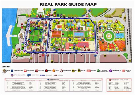 The Rizal Park Guide Map - Pope Francis' Holy Mass, Jan. 18 (Sunday ...