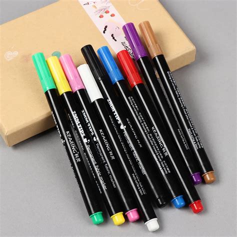 1PC Permanent Marker Pen Fabric Paint Marking Pens Multicolor Sketch ...