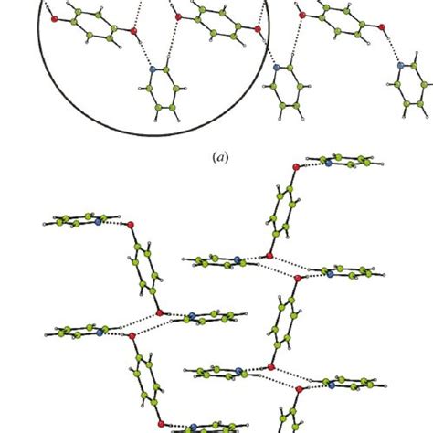 ( a ) Quinol±(4,4 H -bipyridine) (1/2) (6) viewed perpendicular to the ...