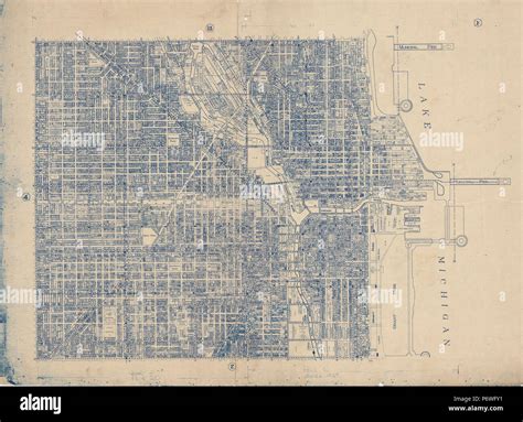 1922 Chicago zoning survey map - Sheet 01 of 24 Stock Photo - Alamy