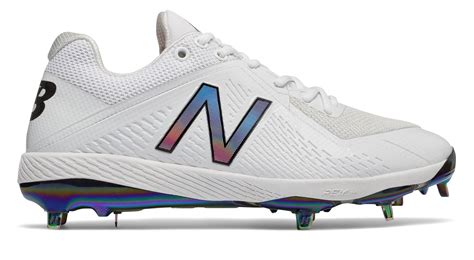 New Balance Low-Cut 4040v4 Metal Baseball Cleat Mens Shoes White ...