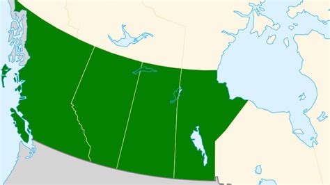 Western Canada Map With Cities - Map