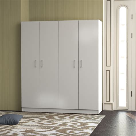 Wardrobe 4 door White Matt Color - Idea Workmate