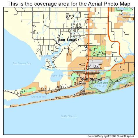 Aerial Photography Map of Gulf Shores, AL Alabama