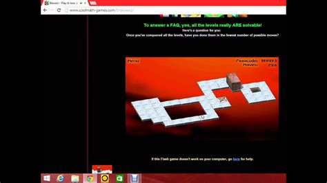 Cool Math Games: Bloxorz - YouTube