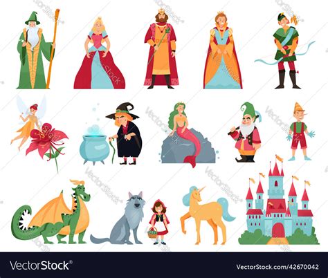 Fairy tale characters set Royalty Free Vector Image