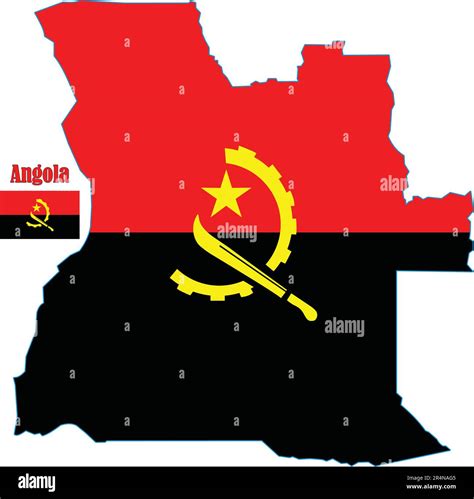 Angola Map and Flag Stock Vector Image & Art - Alamy