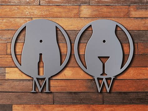 Restroom Sign Bathroom Sign Men Women MW 2 – Texas Metal Makers