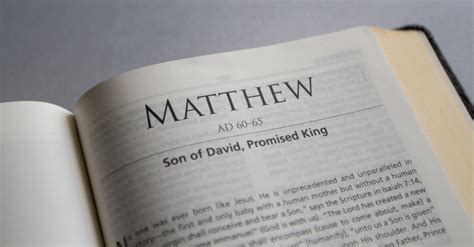 Book of Matthew - Important Lessons and Verses