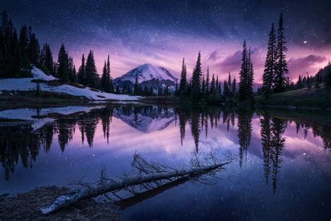 Lake Nature Night Reflection, HD Nature, 4k Wallpapers, Images ...