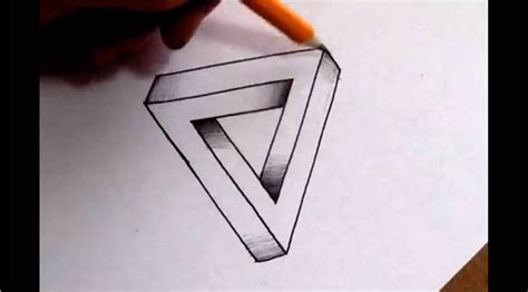 Triangle Illusion Drawing at GetDrawings | Free download