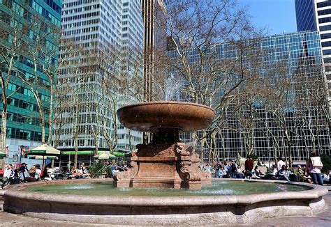 Bryant Park Fountain Photograph by Tony Ambrosio - Pixels