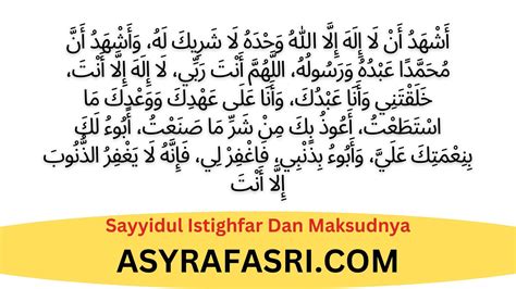 Sayyidul Istighfar: Bacaan Doa Teks Arab, Latin Dan Artinya